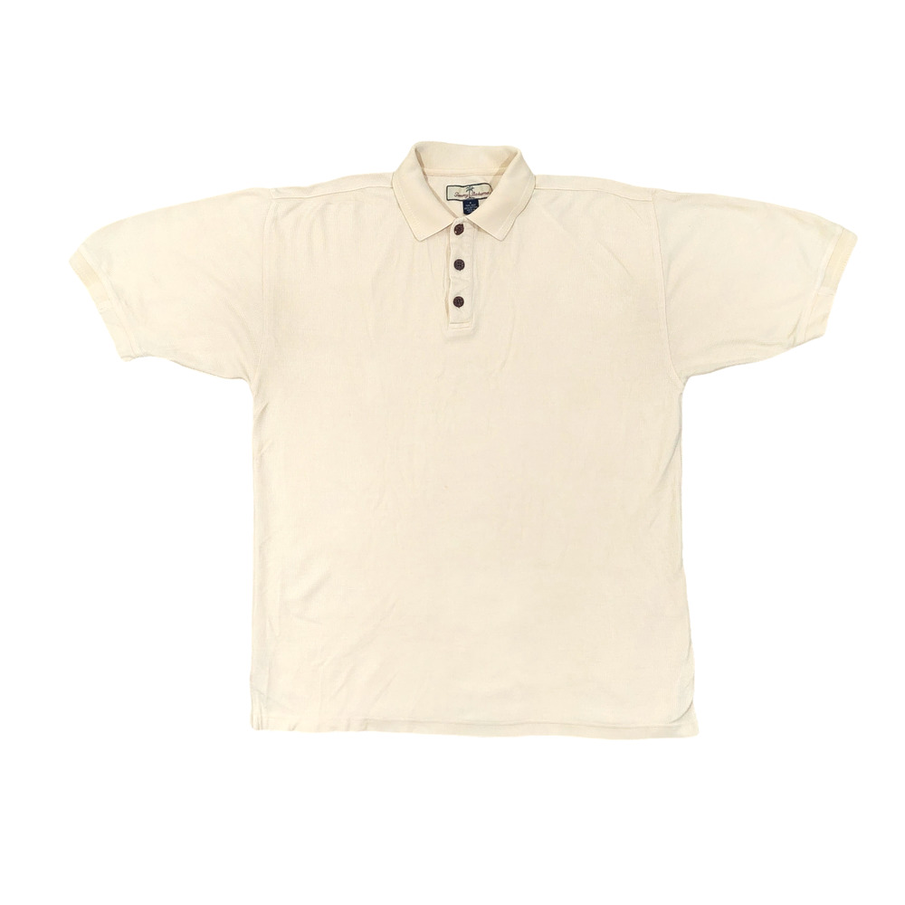 Tommy Bahama Bright Solid Yellow Men's Polo Silk Cotton Blend Shirt Size S